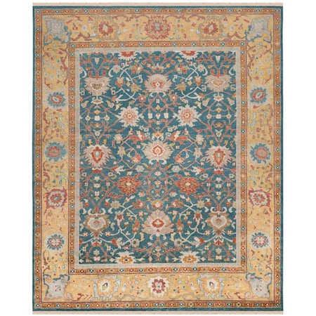 Safavieh 9 x 12 ft. Sultanabad Hand Knotted Rectangle Area Rug Blue & Gold SUL1085A-9
